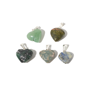 Mixed Stone B Mini Heart Pendant - Pack of 5 - 5/8"    from The Rock Space