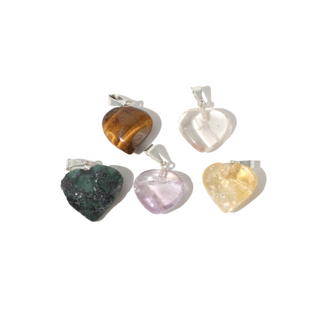 Mixed Stone B Mini Heart Pendant - Pack of 5 - 5/8" from The Rock Space