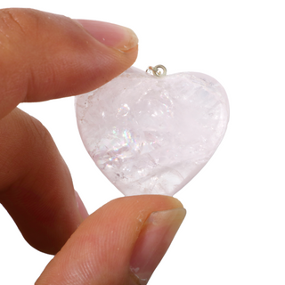 Rose Quartz B Heart Pendant - Pack of 5 - 1"    from The Rock Space