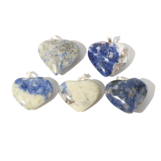 Sodalite B Heart Pendant - Pack of 5 - 1"    from The Rock Space