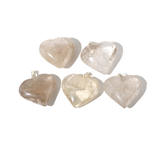 Smoky Quartz B Heart Pendant - Pack of 5 - 1" from The Rock Space