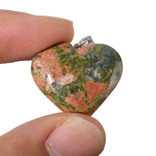 Imperfect Unakite Heart Pendant - Pack of 5 - 1"    from The Rock Space