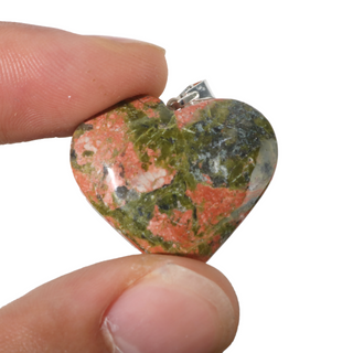 Imperfect Unakite Heart Pendant - Pack of 5 - 1" from The Rock Space