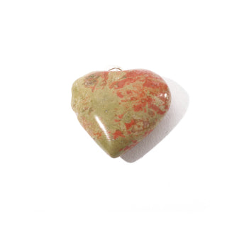 Unakite Heart Pendant - 28mm x 27mm from The Rock Space