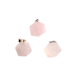 Rose Quartz Icosahedron Pendant    from The Rock Space