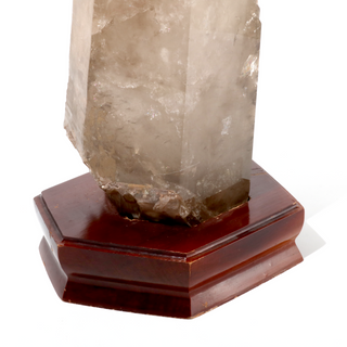 Smoky Quartz Point On Wood Base U#10 - 21 from The Rock Space