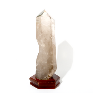 Smoky Quartz Point On Wood Base U#10 - 21 from The Rock Space