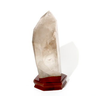 Smoky Quartz Point On Wood Base U#11 - 17 1/4" from The Rock Space