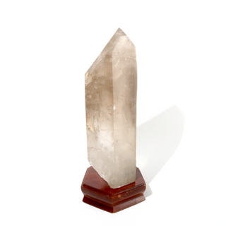 Smoky Quartz Point On Wood Base U#11 - 17 1/4"    from Stonebridge Imports