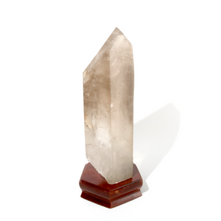 Smoky Quartz Point On Wood Base U#11 - 17 1/4" from The Rock Space