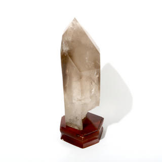 Smoky Quartz Point On Wood Base U#11 - 17 1/4" from The Rock Space
