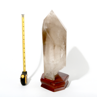 Smoky Quartz Point On Wood Base U#11 - 17 1/4"    from The Rock Space