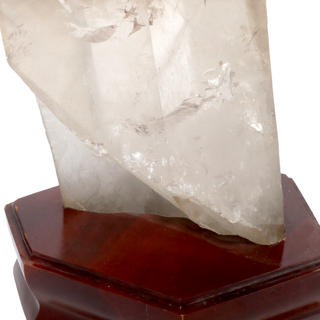 Smoky Quartz Point On Wood Base U#11 - 17 1/4"    from Stonebridge Imports