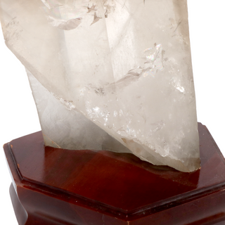 Smoky Quartz Point On Wood Base U#11 - 17 1/4" from The Rock Space