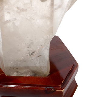 Smoky Quartz Point On Wood Base U#11 - 17 1/4" from The Rock Space