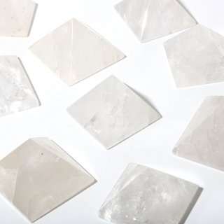 Clear Quartz Pyramid Carvings - 5 to 20 Pieces - 1kg Box from The Rock Space