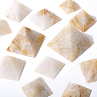 Golden Healer Pyramid Carvings - 10 to 15 Pieces - 1kg Box from The Rock Space