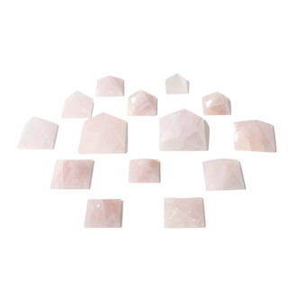 Rose Quartz Pyramid Carvings - 10 to 20 Pieces - 1kg Box    from Stonebridge Imports