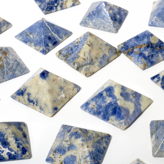Sodalite Pyramid Carvings - 20 to 30 Pieces - 1kg Box    from Stonebridge Imports