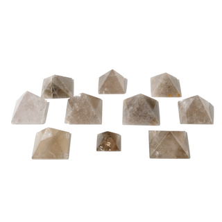 Smoky Quartz Pyramid Carvings - 8 to 12 Pieces - 1kg Box    from Stonebridge Imports