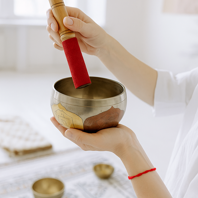 Silver Brass 4.5" Singing Bowl from The Rock Space