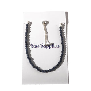 Blue Sapphire Sterling Silver Bracelet - Single    from The Rock Space