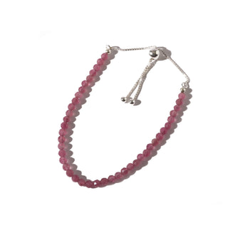 Pink Tourmaline Sterling Silver Bracelet - Single    from Stonebridge Imports