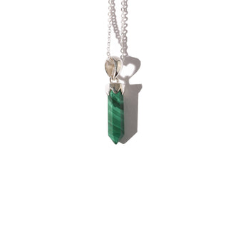 Malachite Point Sterling Silver Pendant - Single    from The Rock Space