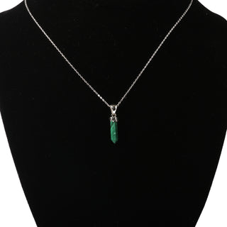 Malachite Point Sterling Silver Pendant - Single    from The Rock Space