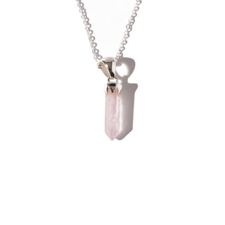 Rose Quartz Point Sterling Silver Pendant - Single    from The Rock Space