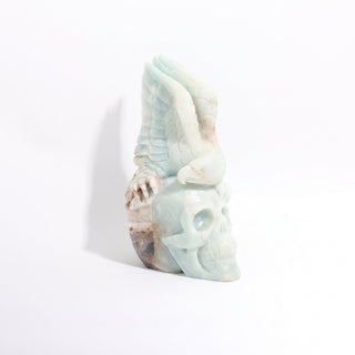 Amazonite Bird Skull Carving Unique from Stonebridge Imports