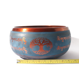 Singing Bowl - 12" - Blue/ Copper Colour    from The Rock Space