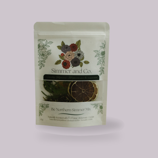 Simmer and Co Be Northern Simmer Pot Mix pouch - natural lime, rosemary and cedar stovetop potpourri