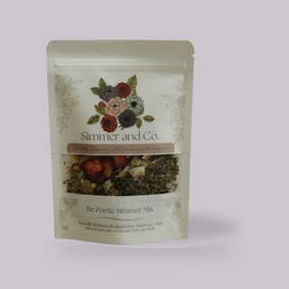 Simmer and Co Be Poetic Simmer Pot Mix pouch - natural strawberry, rosemary and basil stovetop potpourri