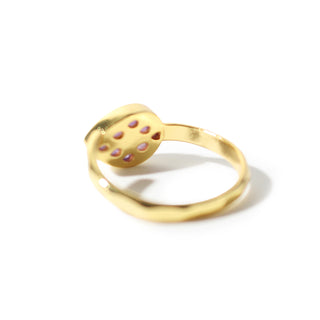 Amethyst Faceted Drop Ring - Adjustable from The Rock Space