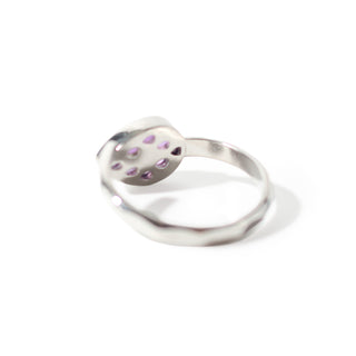 Amethyst Faceted Drop Ring - Adjustable from The Rock Space