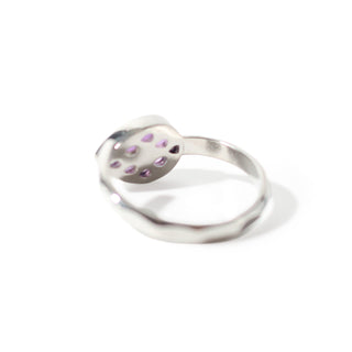 Amethyst Faceted Drop Ring - Adjustable from The Rock Space
