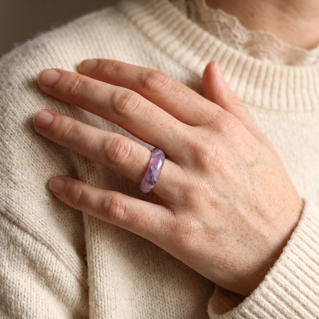 Amethyst Band Ring from The Rock Space