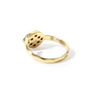 Rhodonite Faceted Drop Ring - Adjustable from Stonebridge Imports