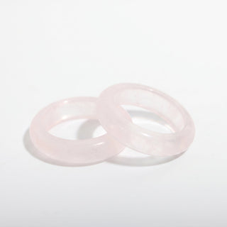 Rose Quartz Band Ring 7.5 from Stonebridge Imports