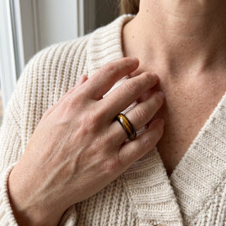 Tiger Eye Carved Ring from Stonebridge Imports
