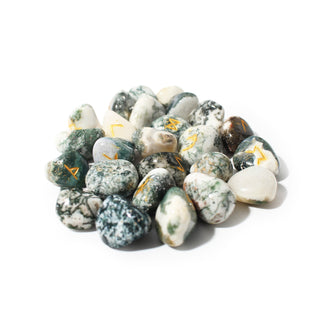 Green Tree Agate Runes Set from The Rock Space