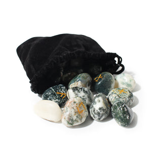 Green Tree Agate Runes Set from The Rock Space