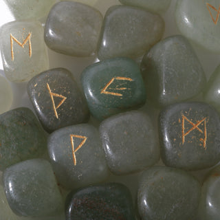 Green Aventurine Runes Set    from The Rock Space