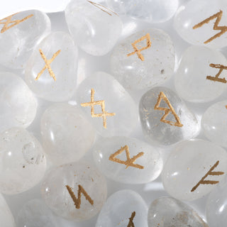 Clear Quartz Runes Set    from The Rock Space