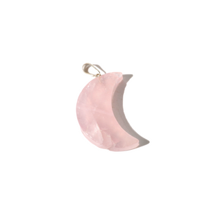 Rose Quartz B Crescent Moon Pendant - Pack of 5    from Stonebridge Imports