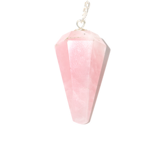 Rose Quartz Pendulum 6 Facets & Bead    from Stonebridge Imports