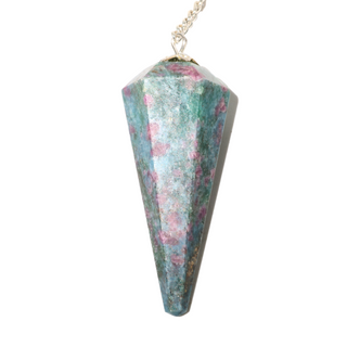 Ruby Zoisite Pendulum 6 Facets & Bead