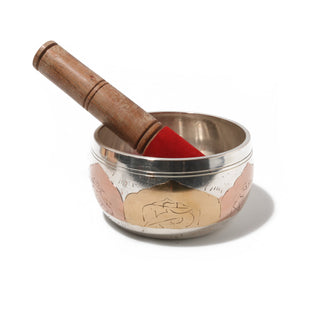 Singing Bowl - Engraved - Brass/Silver/Copper