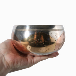 Singing Bowl - Engraved - Brass/Silver/Copper from The Rock Space
